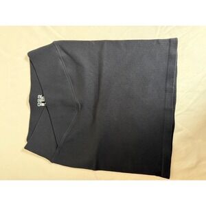 OQQ Women Black Ribbed Mini Skirt High Waisted Bodycon Athletic Casual Size M